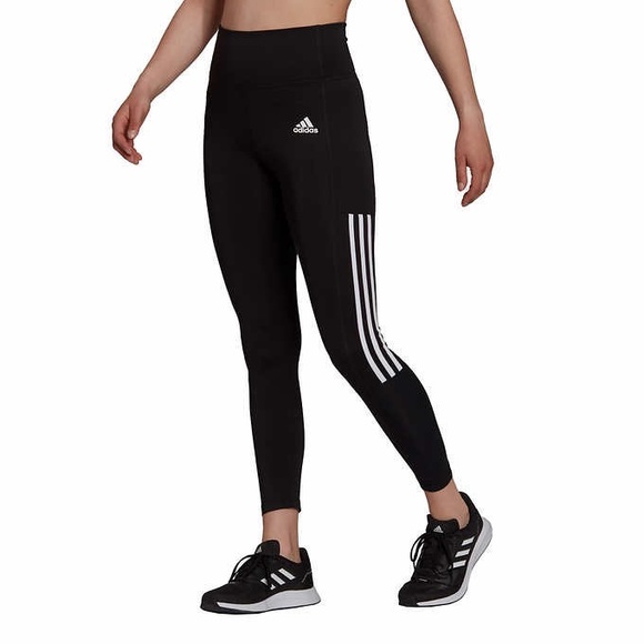 Adidas 3-Stripes 7/8 High Rise Tight Fit Side Pocket Tights H39892 NWT - Picture 1 of 8